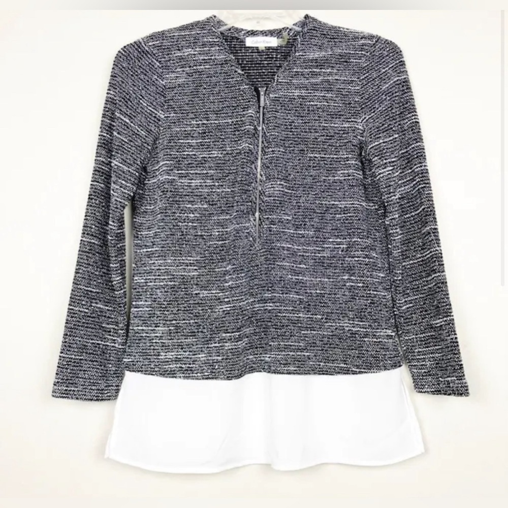Calvin Klein Grey Knit Blouse - Picture 3 of 10